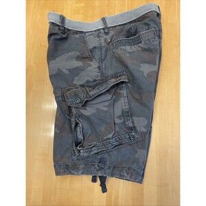 Vintage Jet Lag Cargo Camo Shorts Mens 34 Paratrooper Military Y2K, Ties- Grunge